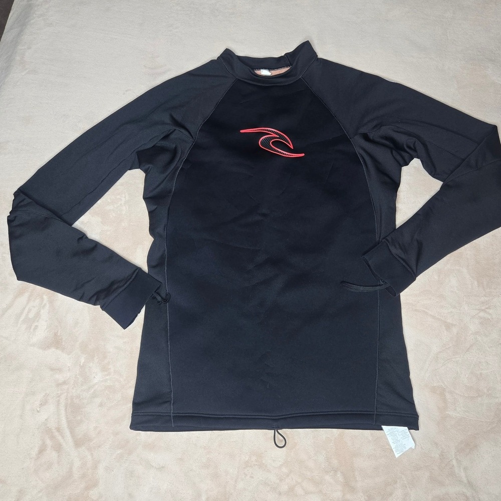 Rip Curl Wet Suits Top Mens XL Black Long Sleeve WLY8CM Mock Neck Surf Top